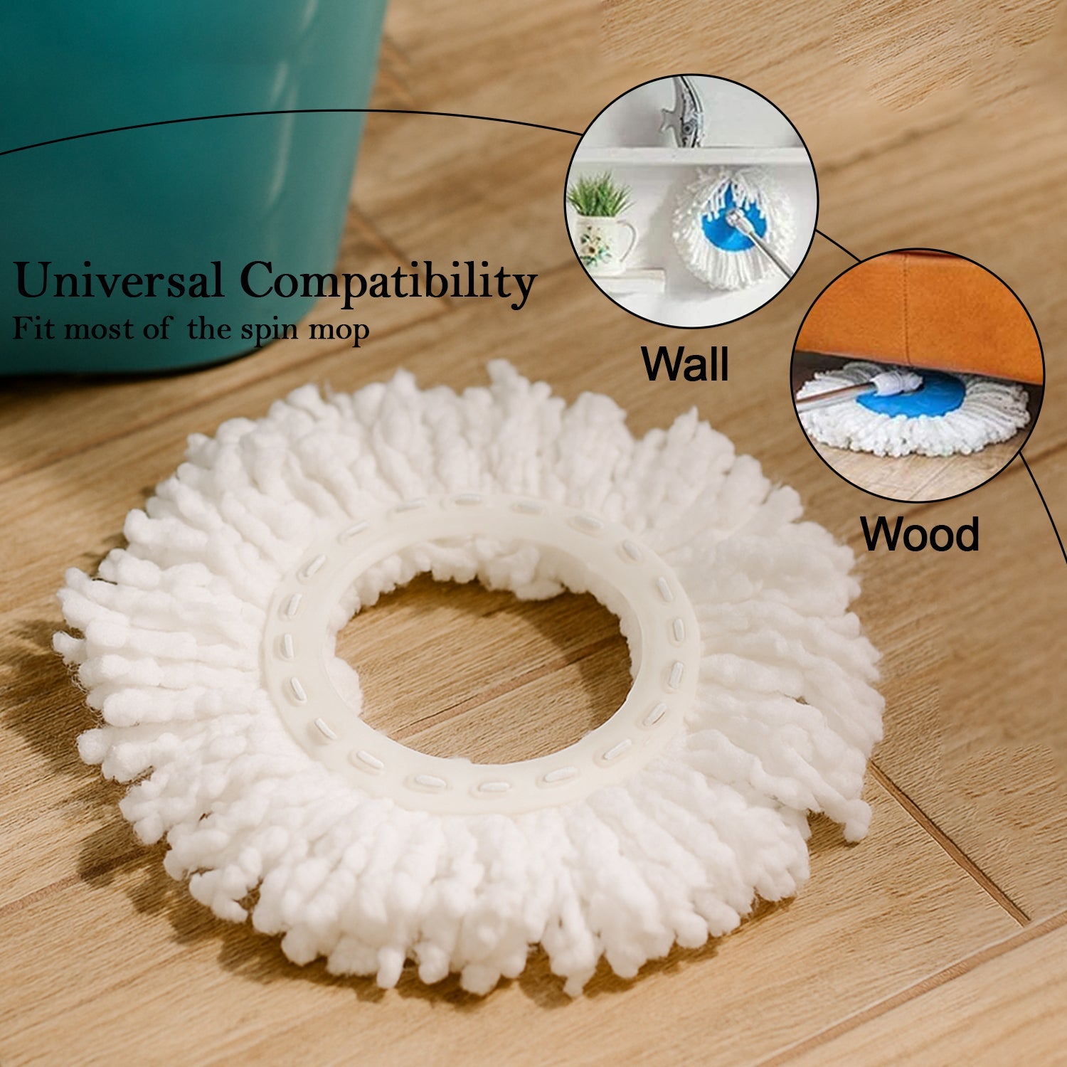 Microfiber Spin Mop Refill Head 360° Rotating Mop (5 Pc) Microfiber Spin Mop Refill Head 360° Rotating Mop (5 Pc)